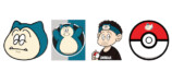 左から：「KABIGON LOGO」 660,000円、「カビゴン #143」 990,000円、「CHRIS #11」 990,000円、「Poké Ball (KABIGON STICKER)」 660,000円