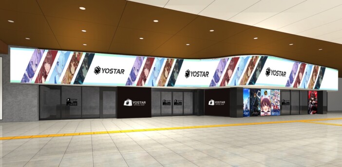 YostarがJR秋葉原駅中央改札をジャック！　公式ショップオープン、『ブルアカ』などの限定CMも