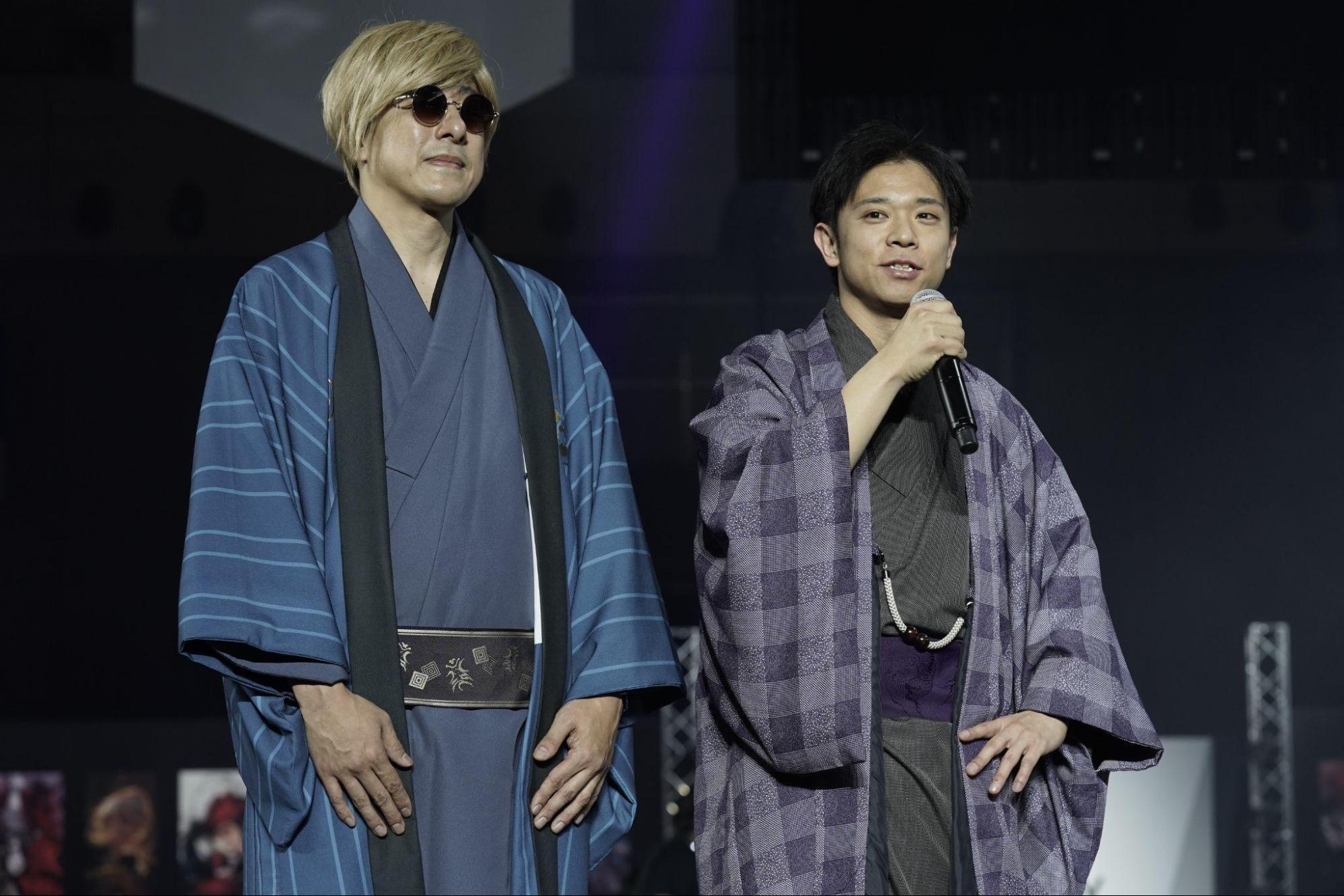 2019年のファンフェスでは、ステージにも登壇。西田谷氏（左）はエモートのみでの出演となった。