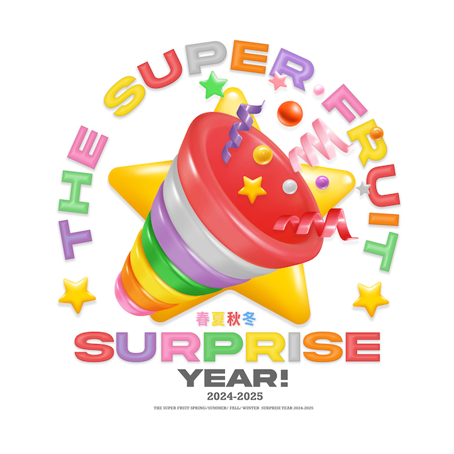 THE SUPER FRUIT 「サプライズYEAR!」ロゴ