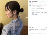 田中美久、濡れ髪浴衣姿でうなじアピールの画像