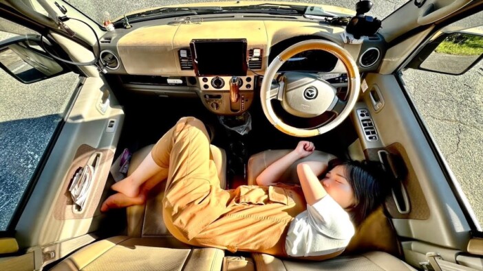 38万円の軽バンで日本一周　カップルYouTuberが公開した「リアルな車中泊生活」に反響　