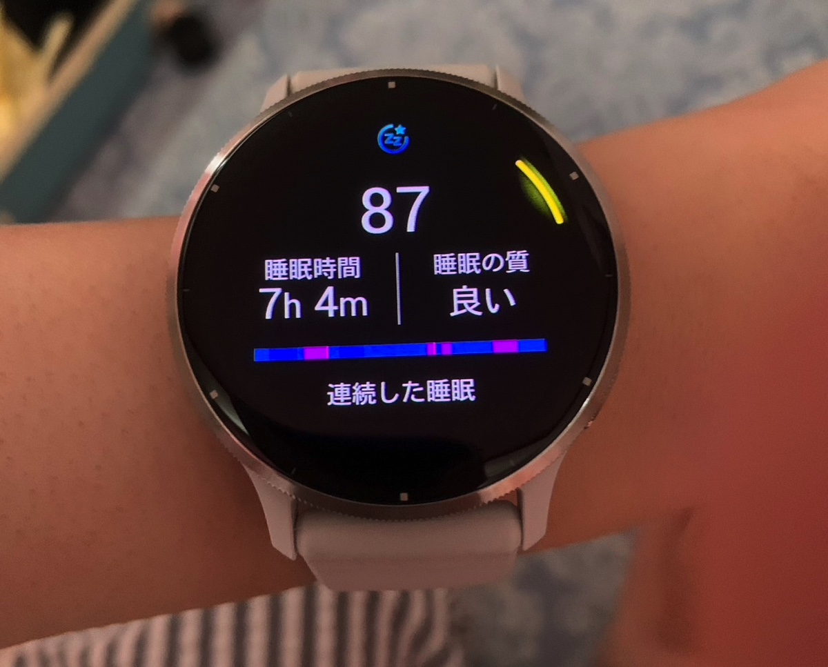 時計で睡眠の質は上がるのか　GARMINレビューの画像