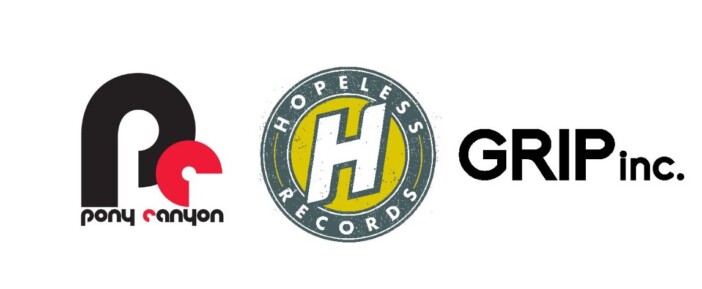 ポニーキャニオン、Hopeless Records、GRIP　ロゴ