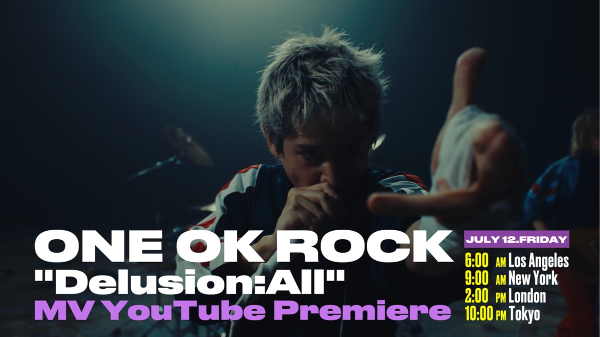 ONE OK ROCK「Delusion:All」MVプレミア公開サムネイル