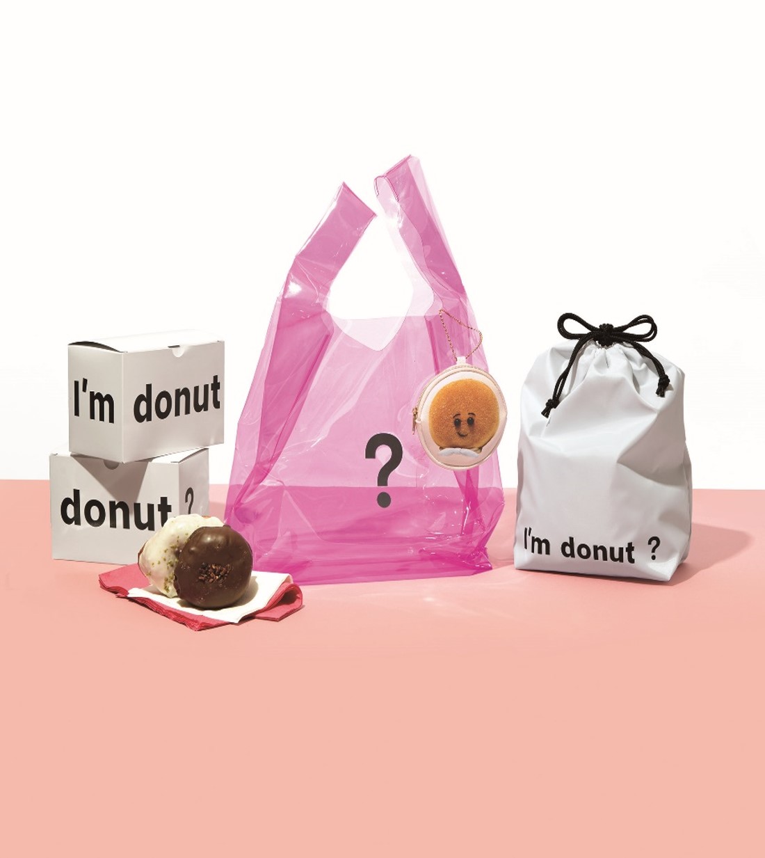 「I’m donut ？」クリアピンクのバッグが付録の画像