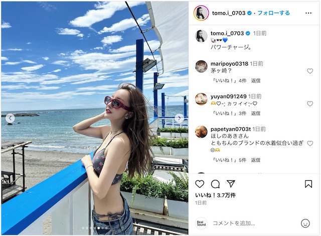 板野友美公式Instagram