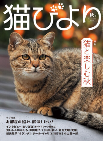 ヤバT・ありぼぼのインタビューも！　猫と楽しむ秋を特集『猫びより』2024年秋号