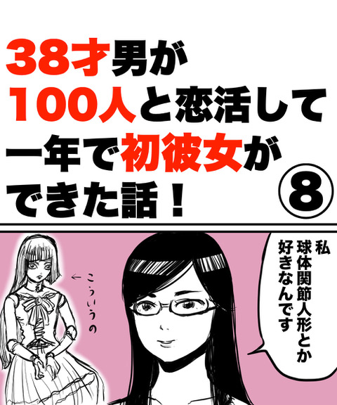 【漫画】38才男が100人と恋活して1年で初彼女ができた話の画像