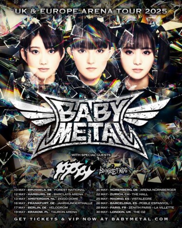 BABYMETAL、UK＆EUアリーナツアー初開催