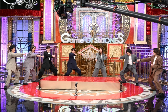 1月1日放送『Game of SixTONES SP』場面写真　SixTONES、川口春奈