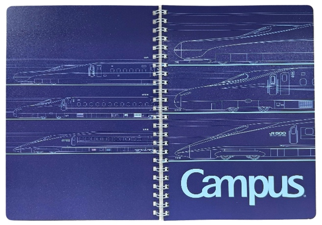 列車コラボのキャンパスノートが発売の画像
