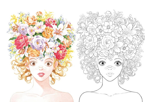 一条ゆかり、エッセイと塗り絵本が発売の画像