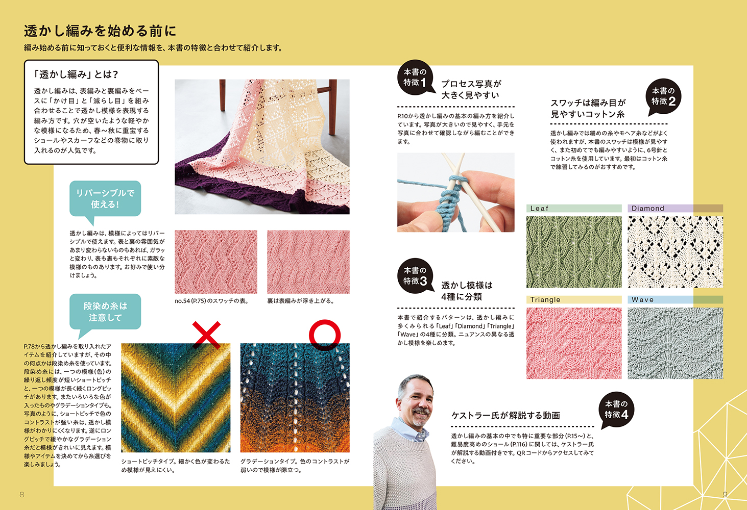 透かし編みの技法書が発売の画像