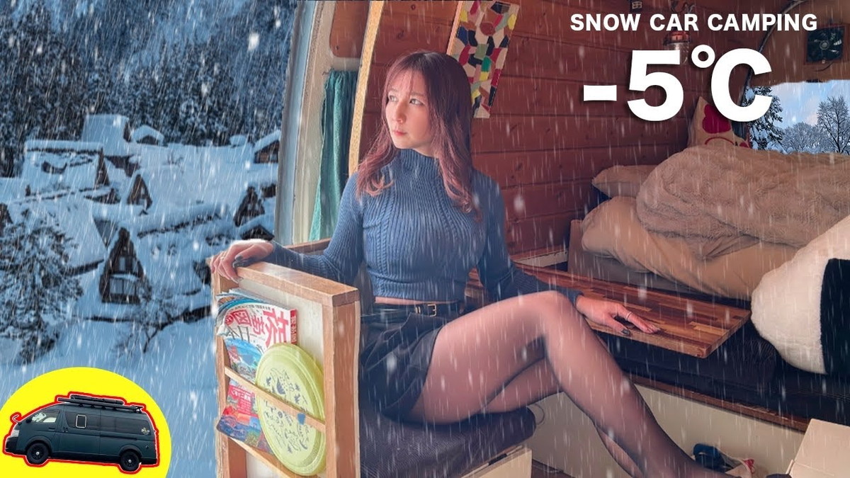 車中泊系女子YouTuber、“キャンプ飯”満喫