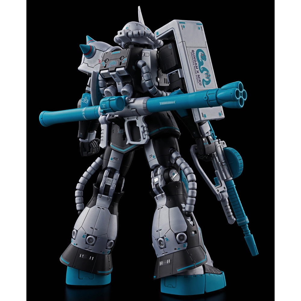 ガンダム×ミクコラボ“蒼いザク”のプラモの画像