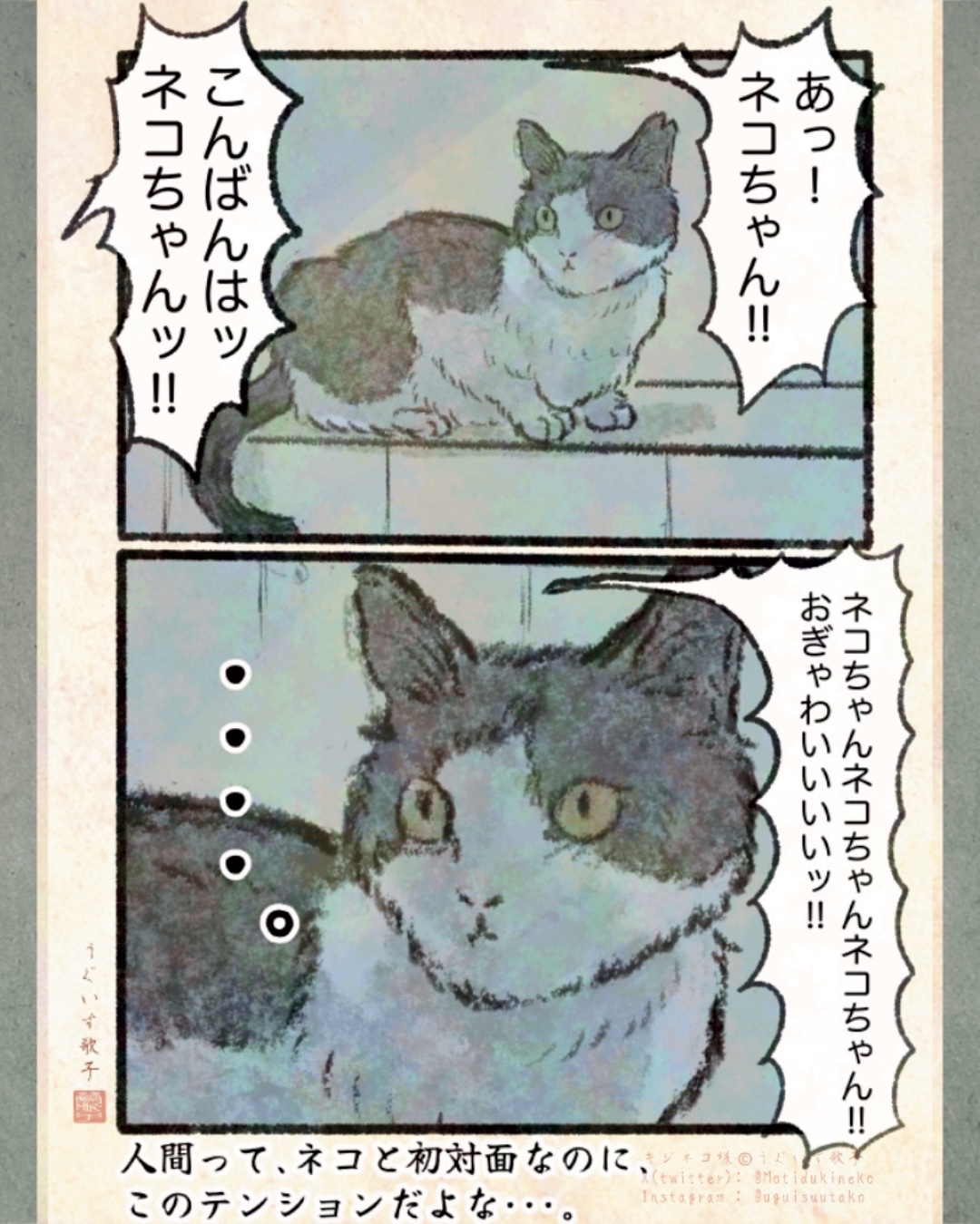 【漫画】人間の行動にネコはドン引き？の画像