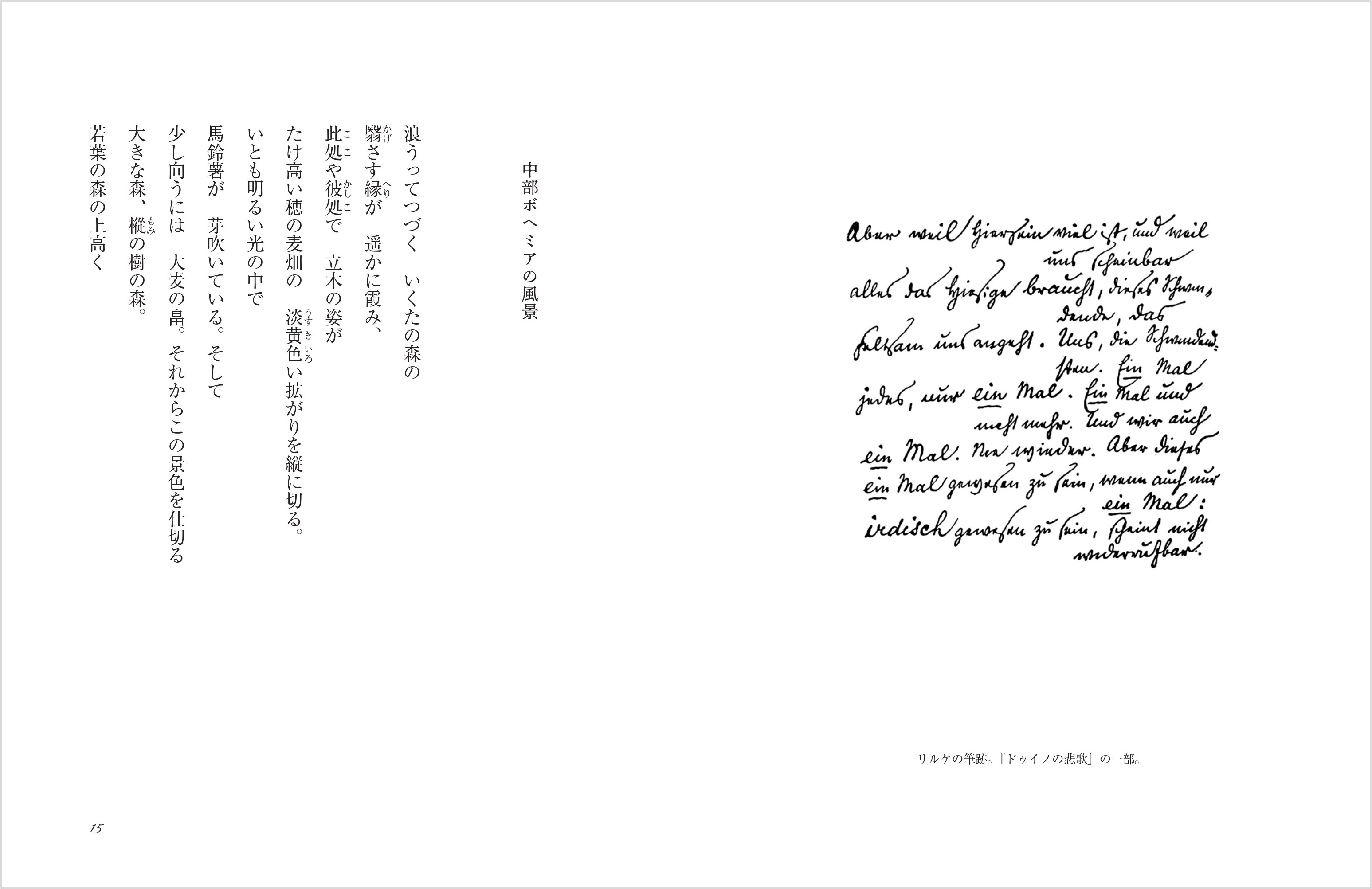 近代詩の巨人・リルケの詩集が発売の画像