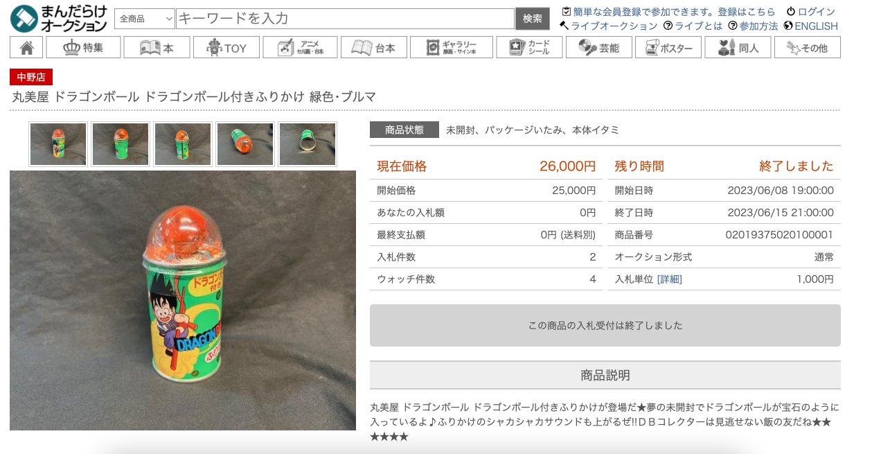 高値で取引される天井知らずのIPキャラたちの画像