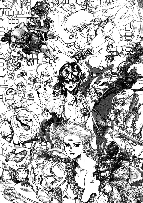 士郎正宗がCLAMPらアーティストとコラボの画像