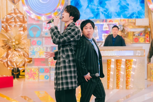 4月11日放送『ハマダ歌謡祭★オオカミ少年』場面写真　ジェシー（SixTONES）、せいや（霜降り明星）