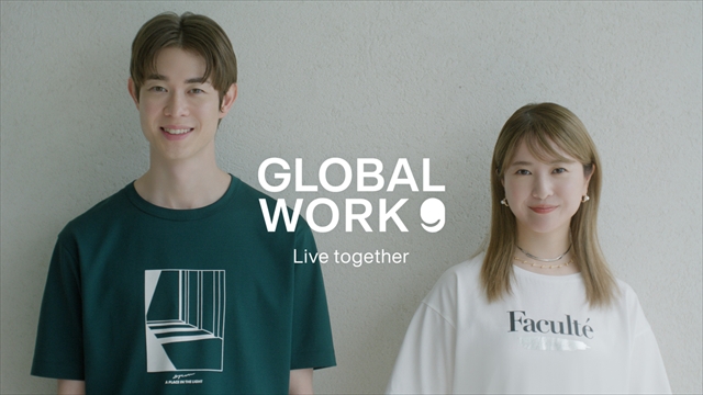 GLOBAL WORK 新TVCM『リッチクリーンTeeは、間違いない服。海の見える部屋篇』より