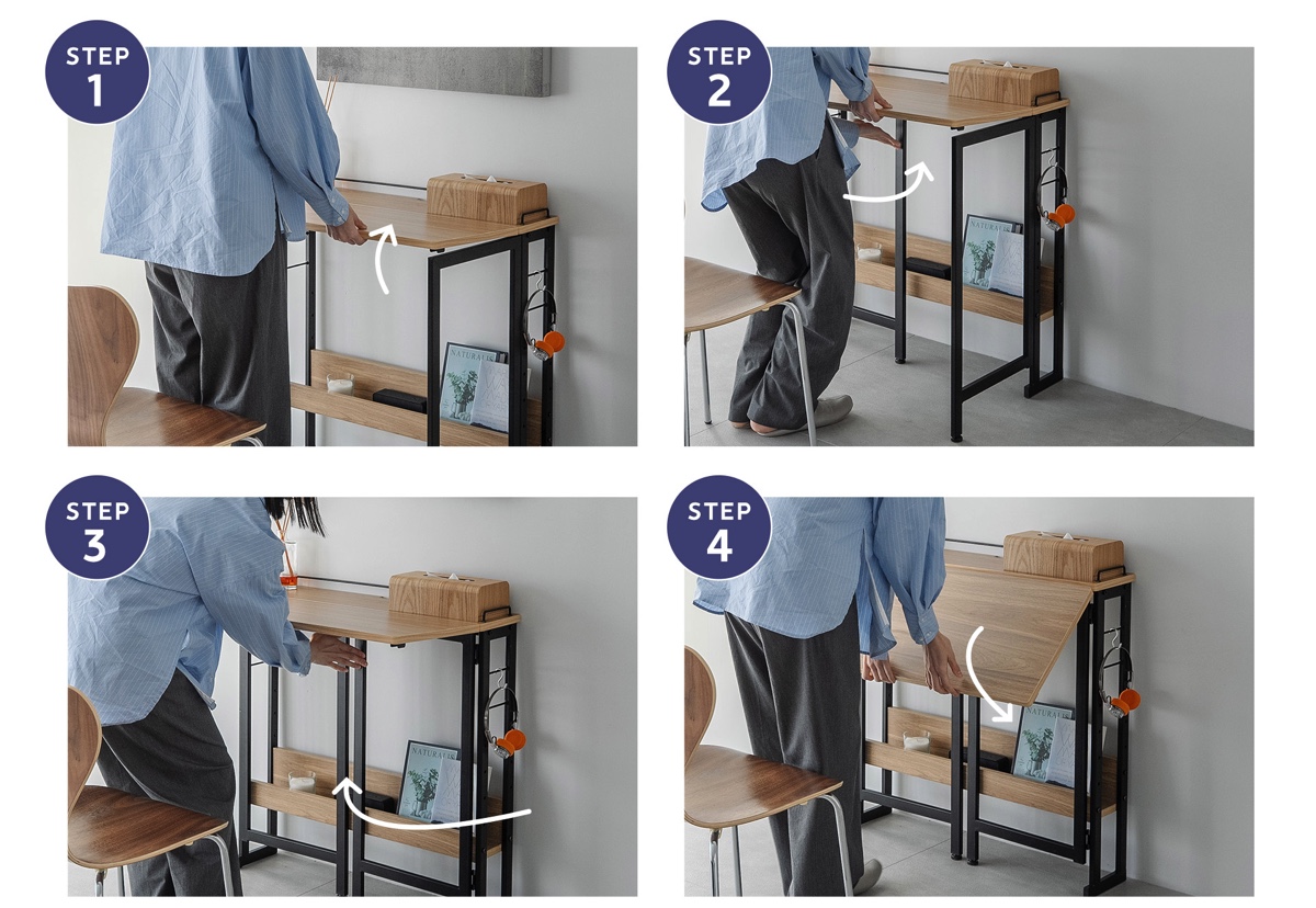 狭い部屋でも余裕な“いいとこ取り”デスクの画像