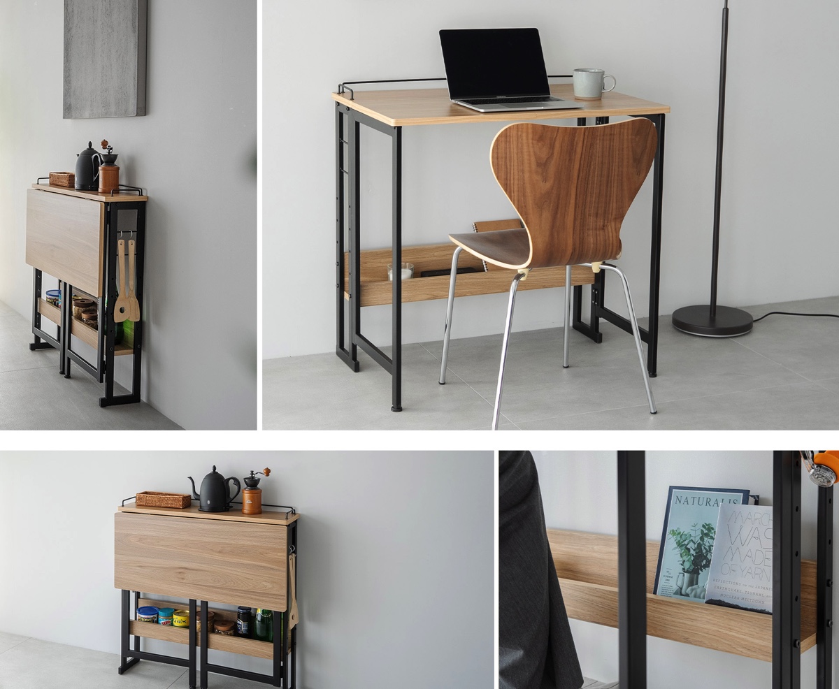 狭い部屋でも余裕な“いいとこ取り”デスクの画像