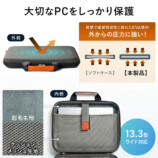 サンワサプライ、2in1セミハードPCケースの画像