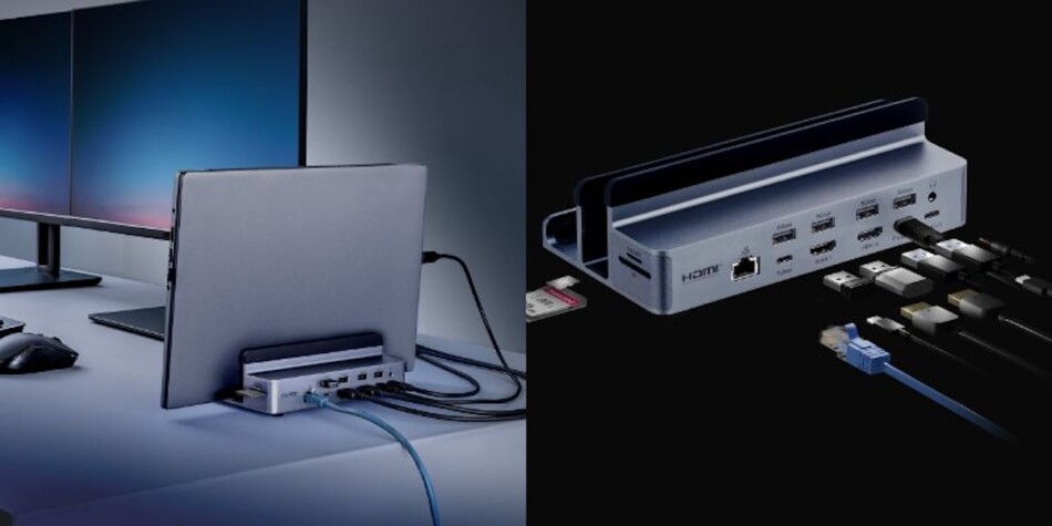 サンワサプライ、12in1ドッキングステーション