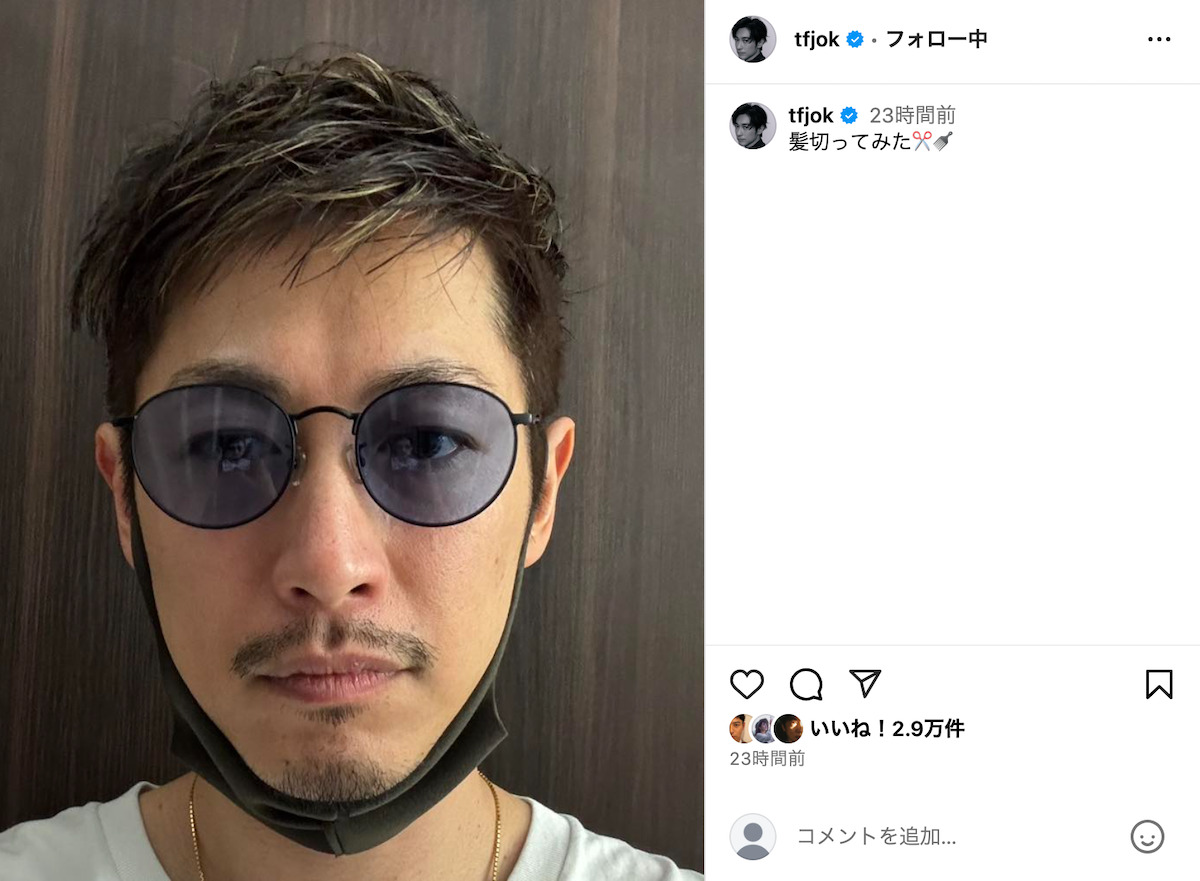 ディーン・フジオカ公式Instagramより