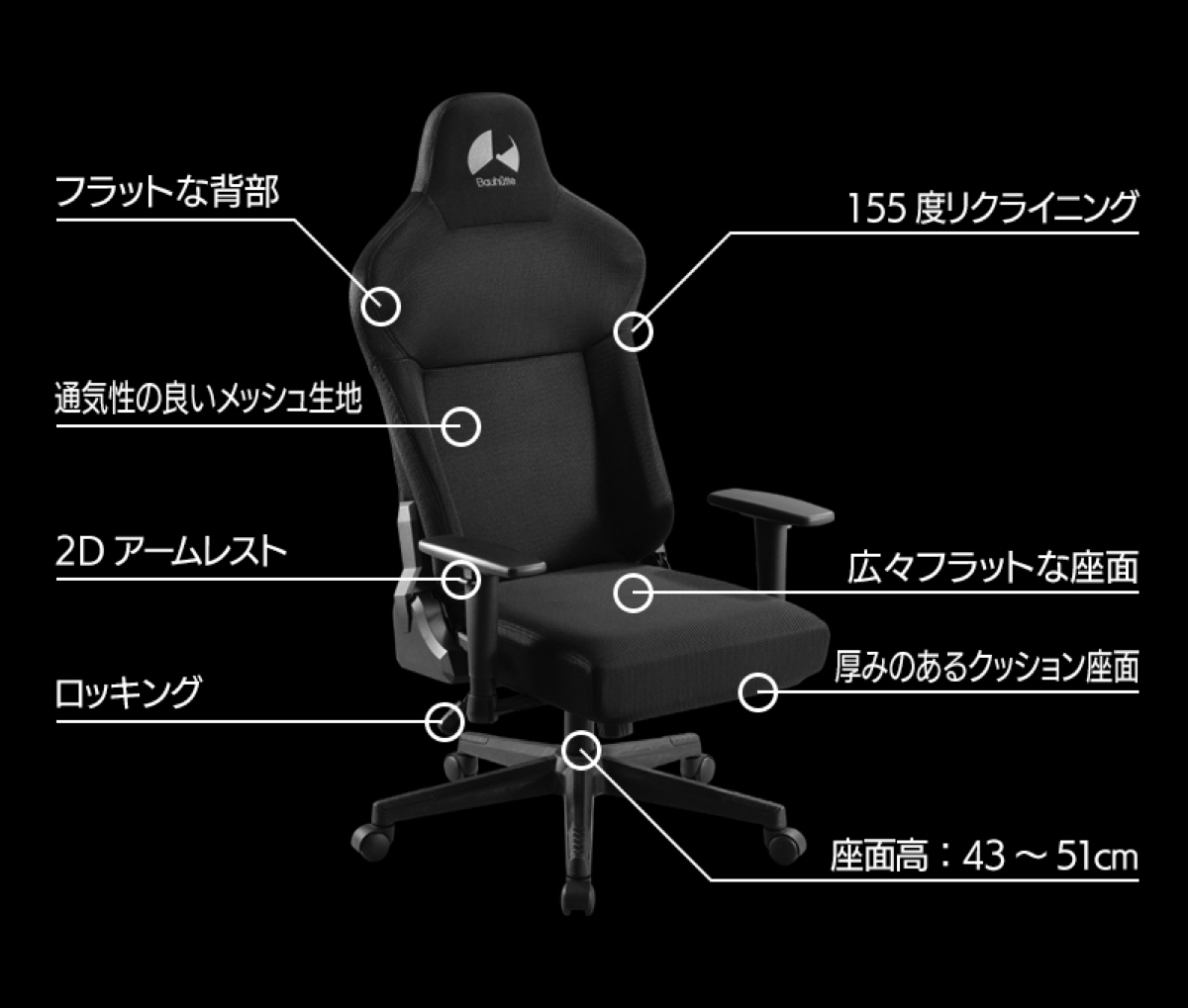バウヒュッテ、カスタム式ゲーミングチェアの画像