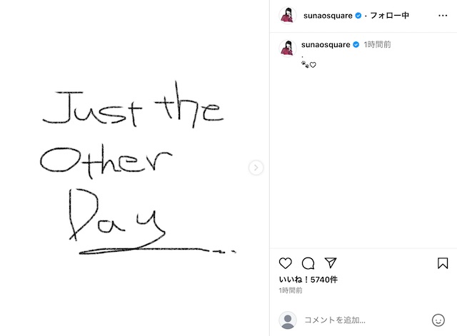 奈緒公式Instagramより