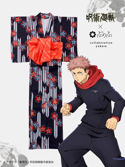呪術廻戦』が着物ブランド「ふりふ」コラボ 五条悟らキャラクターを