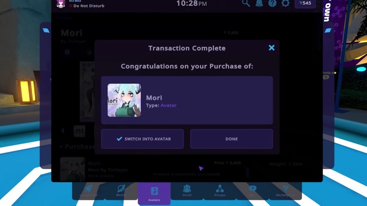 『VRChat』にアバター販売機能が正式実装の画像