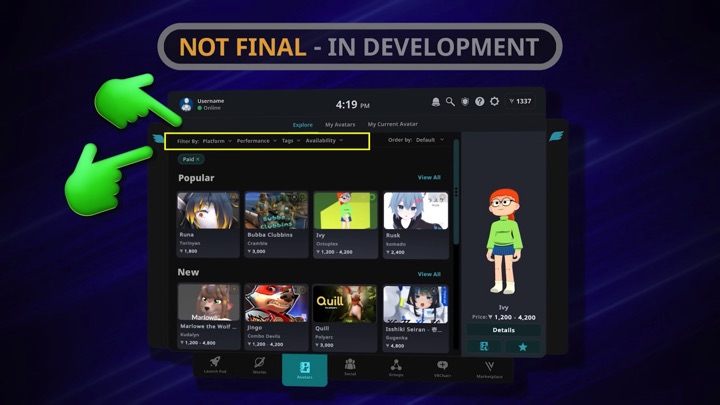 『VRChat』にアバター販売機能が正式実装の画像
