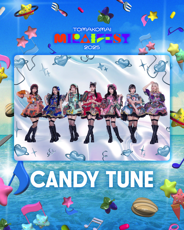『TOMAKOMAI MIRAI FEST 2025』CANDY TUNE アーティスト写真