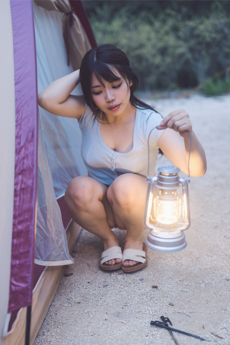 キャンプ女子、食べっぷりに視聴者「癒される」の画像