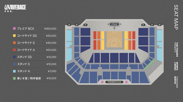 『YUKI TOGASHI Presents UNAVERAGE FES.』座席表