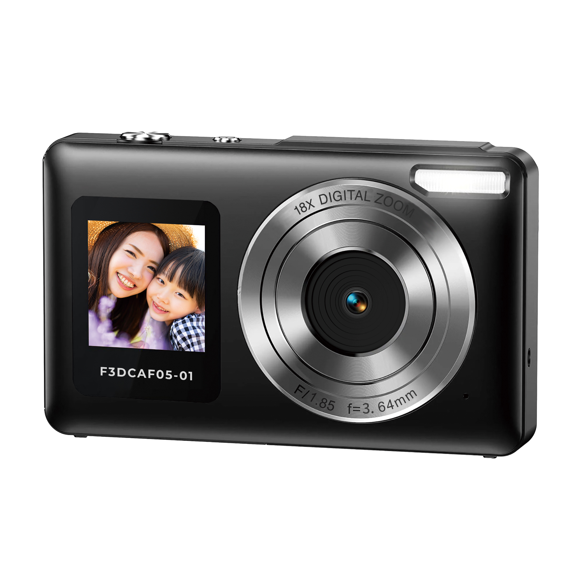 多機能デジカメ、前モニター付きで自撮りも快適の画像