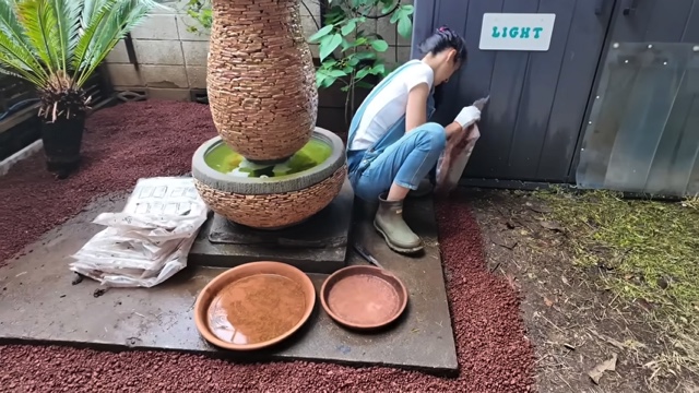 森泉、自宅の庭をDIYの画像