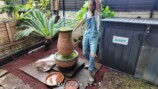 森泉、自宅の庭をDIYの画像