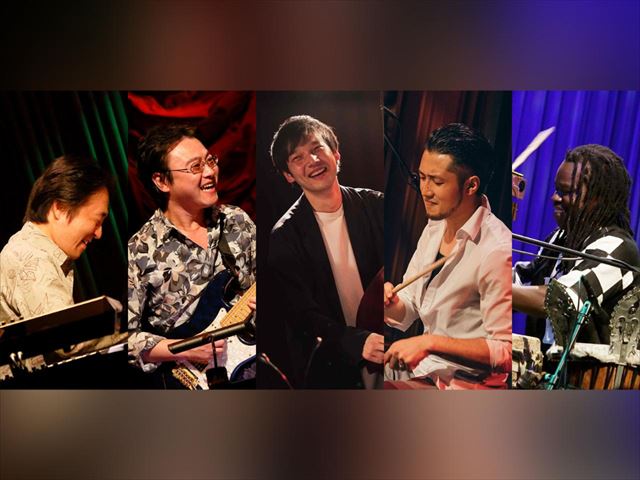 小野塚晃 (key)、養父貴 (E.Gt)、三嶋大輝 (E.Ba)、竹村一哲 (Dr)、ンジャセ・ニャン (Perc)