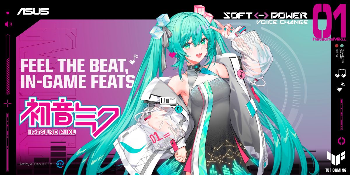 TUF Gaming ×初音ミク コラボ発売の画像