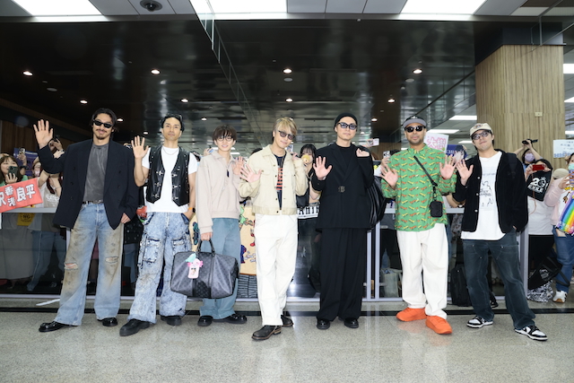 EXILE 台北松山空港での様子