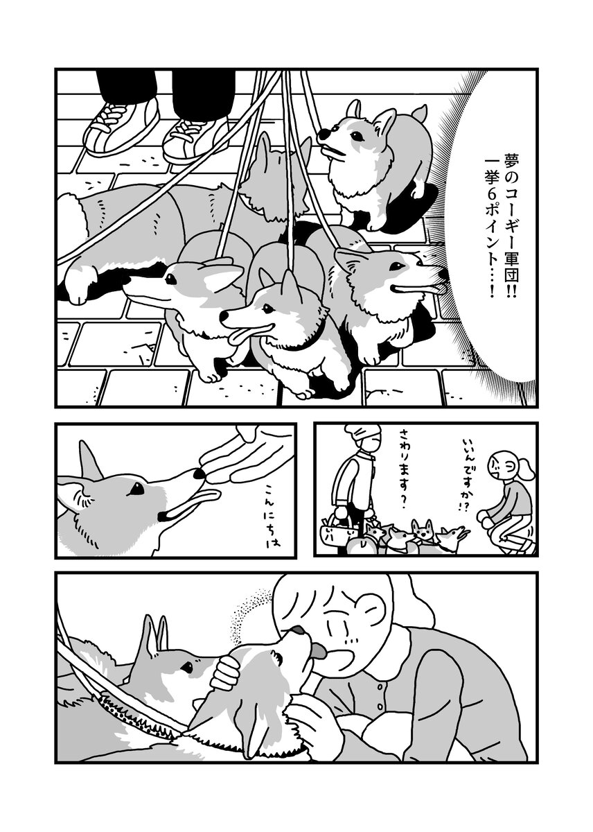 【漫画】散歩中の犬たちを数えていたら…？の画像