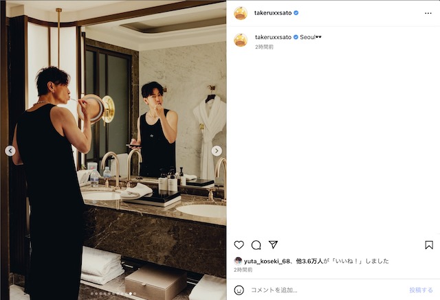 佐藤健 公式Instagramより