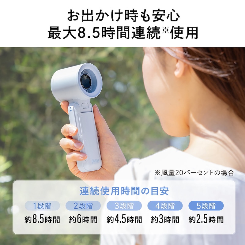 “ドライヤー級”の3WAYハンディファンの画像