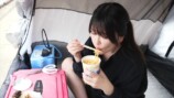 車中泊女子YouTuber、晩酌堪能の画像
