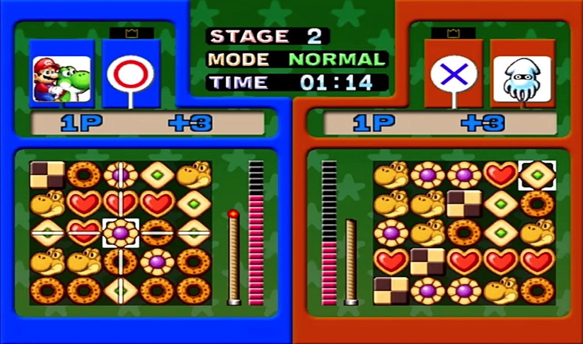 『NINTENDOパズルコレクション』収録の『ヨッシーのクッキー』（ニンテンドーゲームキューブ）